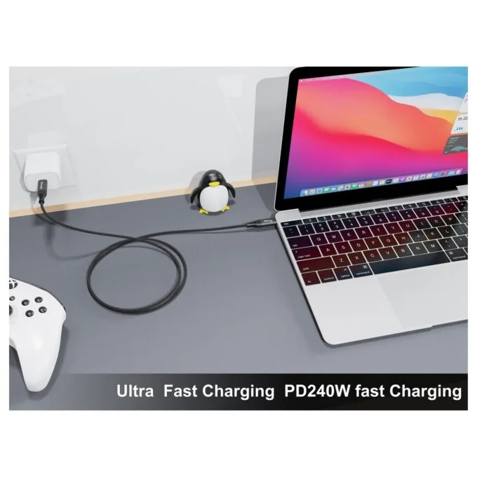 Equip Kabel USB-C4.0- to C Slim PD240W St St 1.20m schwarz — image 5