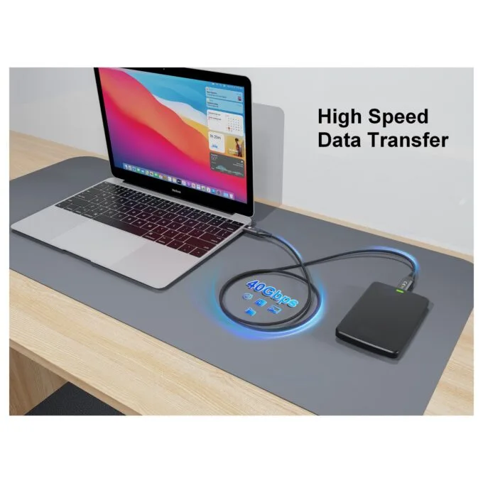 Equip Kabel USB-C4.0- to C Slim PD240W St St 1.20m schwarz — image 6