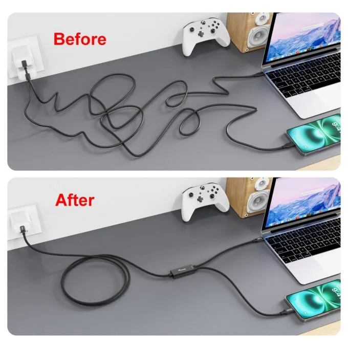 Equip Kabel USB-C4.0- to C Y-Kabel PD140W St St 1.50m schwarz — image 5