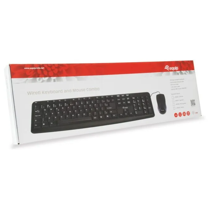 Equip Kabelgebundene Kombi Keyboard+Mouse. schwarz. italieni — image 5