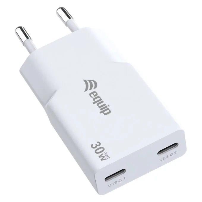 Equip Ladegerät 2Port USB-C PD3.0 USB-A GaN Slim 30W weiß — image 1