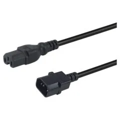 Equip Netzkabel Anschl. C14 - to C15 3.00m schwarz