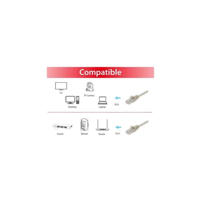 Equip Patchkabel Cat6 U UTP 2xRJ45 20.00m beige Polybeutel — image 3