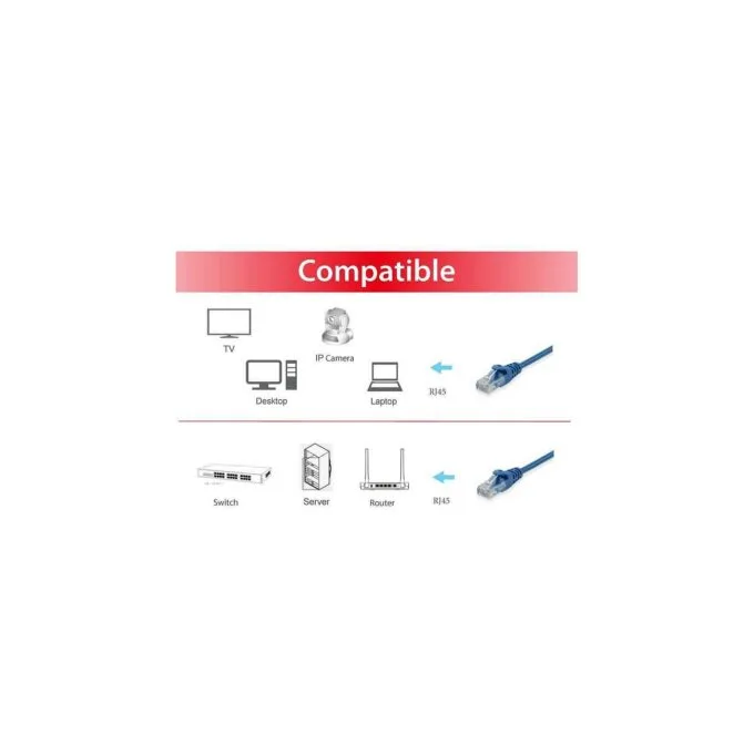 Equip Patchkabel Cat6 U UTP 2xRJ45 5.00m blau Polybeutel — image 3