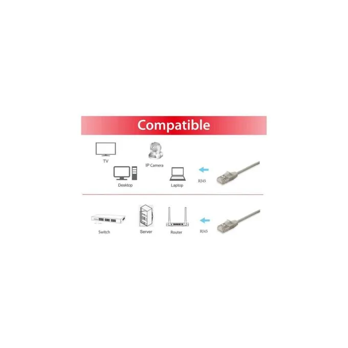 Equip Patchkabel Cat6A F FTP 2xRJ45 5.00m beige Slim LSZH Polybeutel — image 3