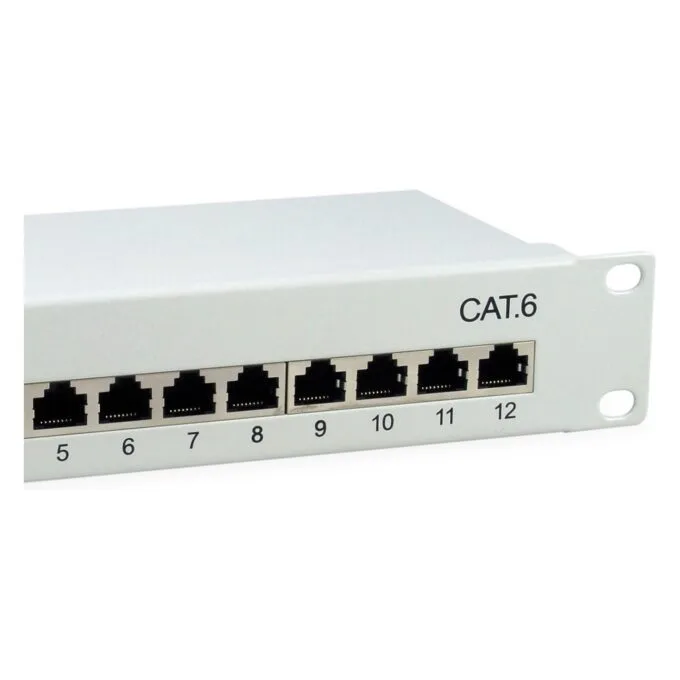 Equip Patchpanel 12x RJ45 Cat6 10' FTP 1HE ISO IEC hellgrau — image 3