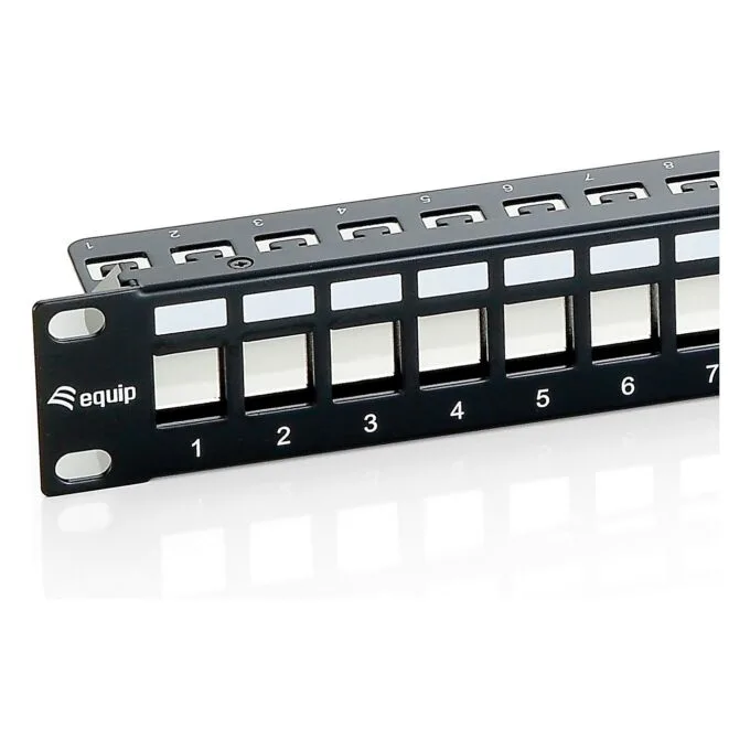 Equip Patchpanel 24x Cat6 19' FTP 1HE Keystone Montage sw — image 2