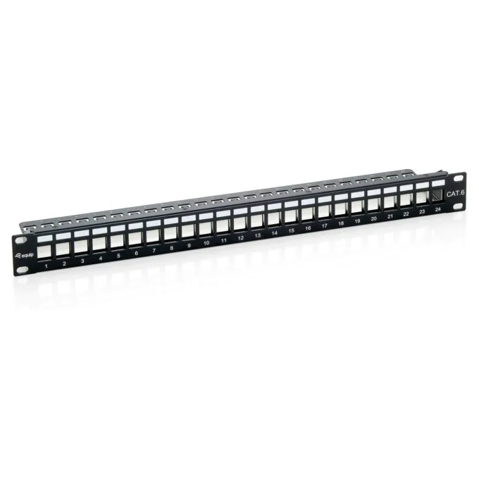 Equip Patchpanel 24x Cat6 19' FTP 1HE Keystone Montage sw — image 1