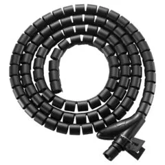 Equip Spiral-Kabelschlauch +Untertischmontage 2.50m schwarz Polybeutel
