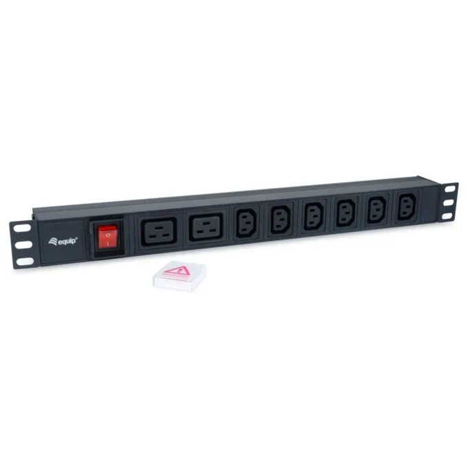 Equip Steckdosenleiste 19'(1HE)8fach IEC C20 1.8m Alu. Sch — image 2