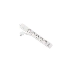 Equip Steckdosenleiste CEE7 7 90°- to 5xSchuko 2xUSBA USBC