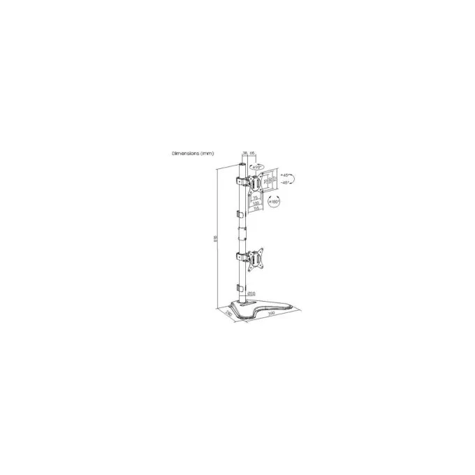 Equip Tischfuß 17'-32' 2TFT 360° Vertikal 9Kg schwarz retail — image 10