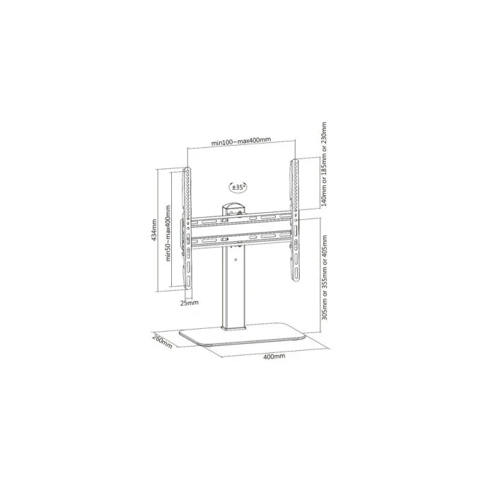Equip Tischfuß 32'-55' 1TFT Universal TV 40Kg schwarz lite Retail — image 9