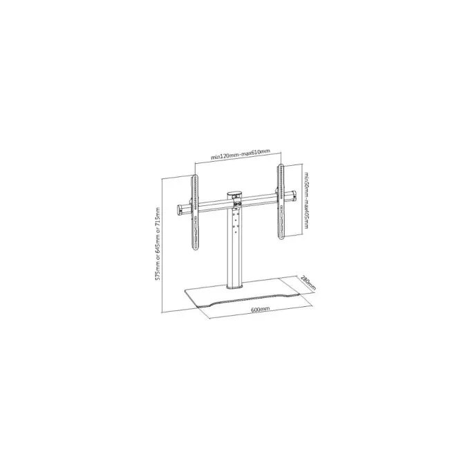 Equip Tischfuß 32'-55' 1TFT Universal TV 40Kg schwarz retail — image 5
