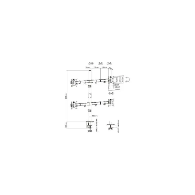 equip Tischhalterung 17' - 32' 4TFT je 9kg 360 schwarz — image 8