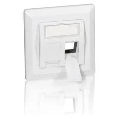 Equip Unterputzdose +Frontplatte 2 Keystone 45° RAL 9010 Polybeutel