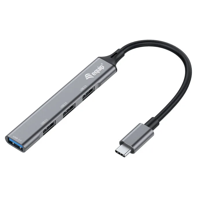 Equip USB-Hub 4-Port 3.0 C- to 1x3.0 3x2.0 5Gbps o.Netzteil gr — image 1