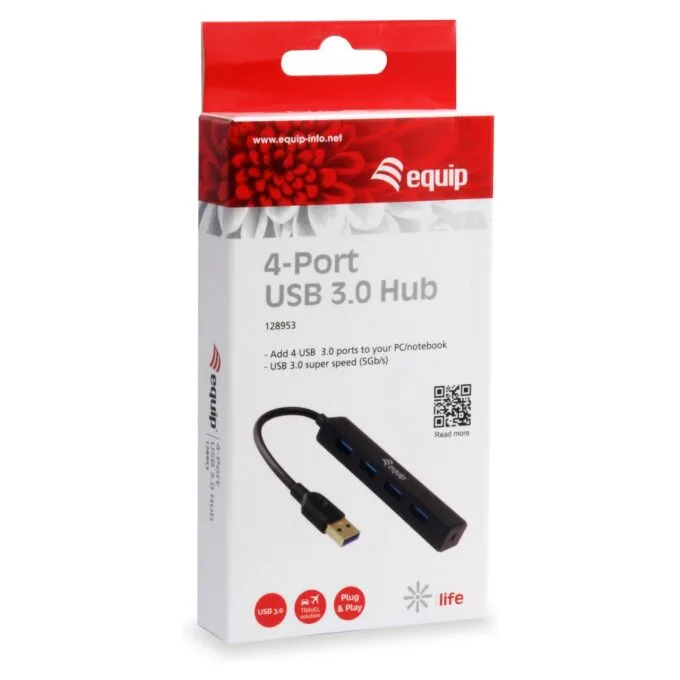 Equip USB-Hub 4-Port 3.0 - to 4x3.0 5Gbps o.Netzteil sw — image 2