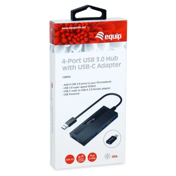 Equip USB-Hub 4-Port 3.2 - to 4x3.0 +USB-C Adp.5Gbps o.Netz.sw — image 4