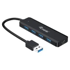 Equip USB-Hub 4-Port 3.2 - to 4x3.0 +USB-C Adp.5Gbps o.Netz.sw