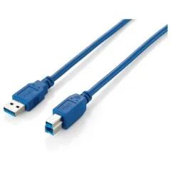 Equip USB Kabel 3.0 A-B St St 1.00m blau Polybeutel