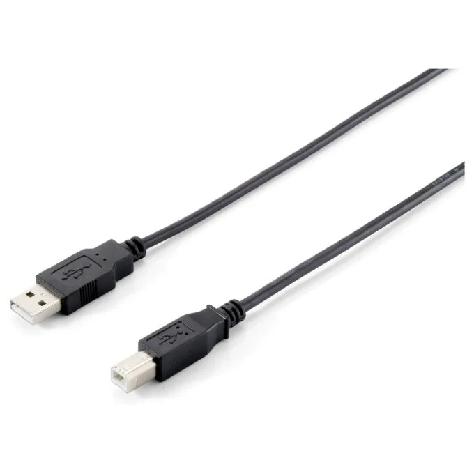 Equip USB2.0 Druckerkabel USB-A- to USB-B St St 1.80m schwarz Polybeutel — image 1