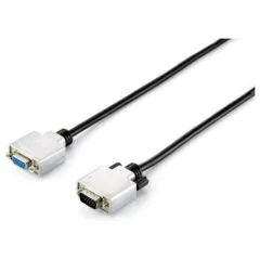 Equip VGA Kabel Verl. HD15 St Bu 15.00m 1920x1080 60Hz si sw