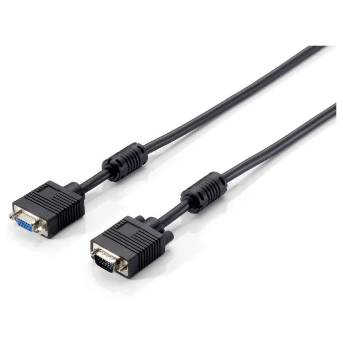 Equip VGA Kabel Verl. HD15 St Bu 8.00m 1280x 960 60Hz sw Polybeutel — image 1