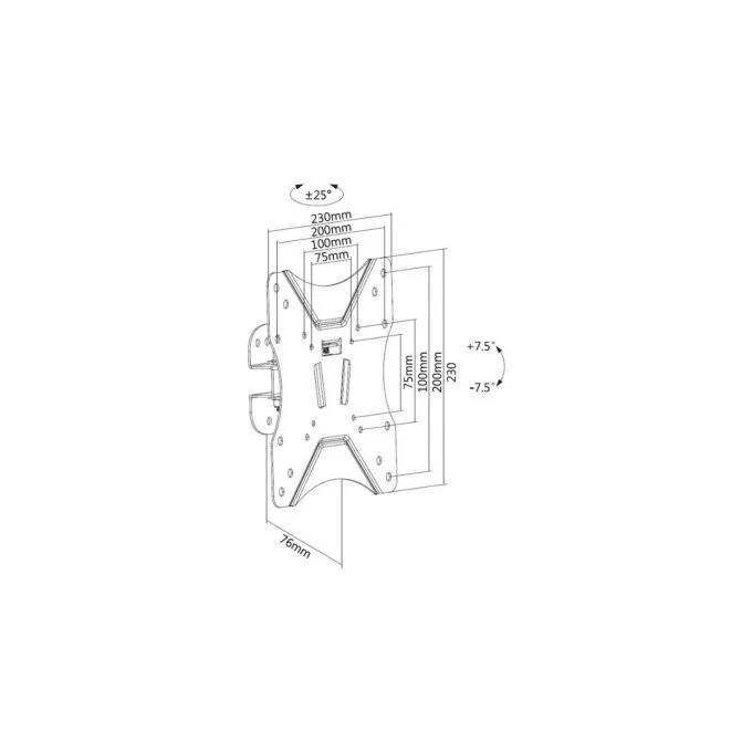 Equip Wandhalterung 23'-42' 1TFT schwenkb. 25Kg sw retail — image 4