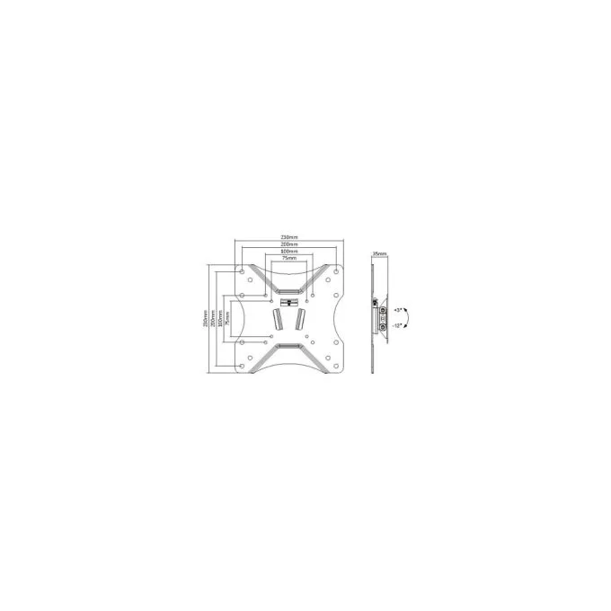 Equip Wandhalterung 23'-43' 1TFT Slim 25Kg sw retail — image 4