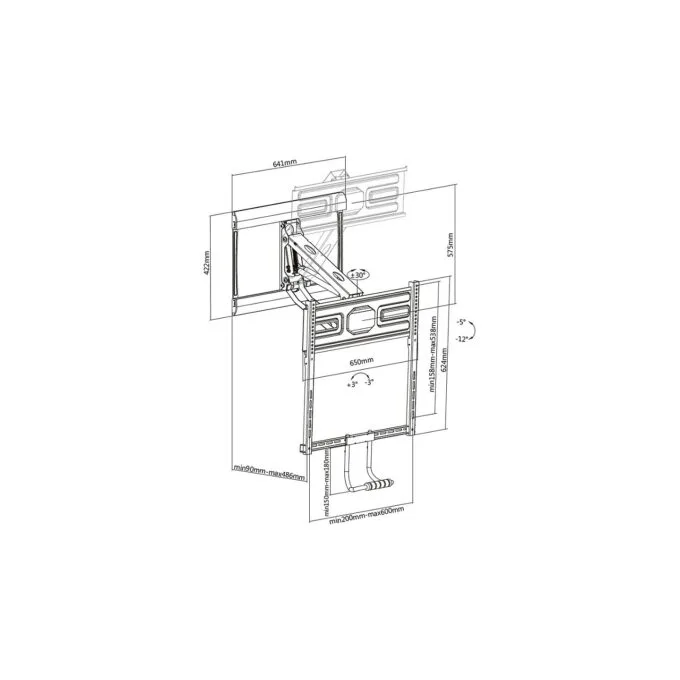 Equip Wandhalterung 43'-50' 1TFT PullDown 4Gelenke 35Kg sw lite Retail — image 10
