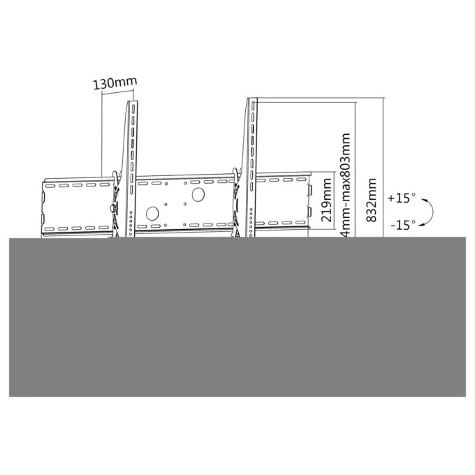 Equip Wandhalterung 60'-100' 1TFT neig Curv.1Gelenk 100kg sw retail — image 10