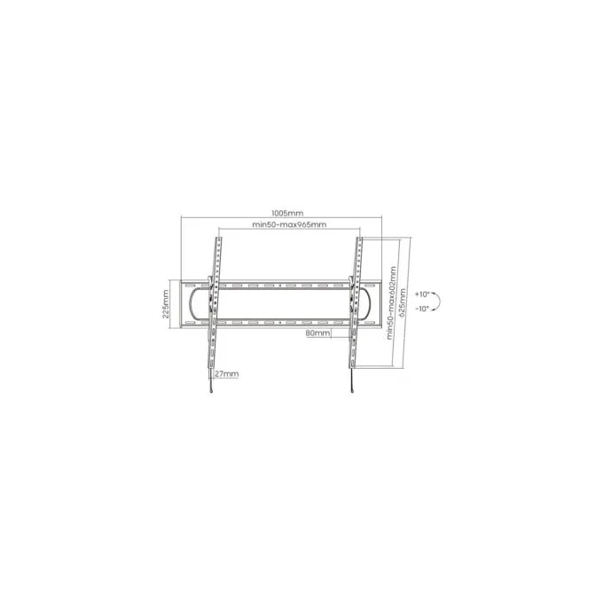 Equip Wandhalterung 60'-120' 1TFT neigbar 1Gelenk 120kg sw retail — image 10