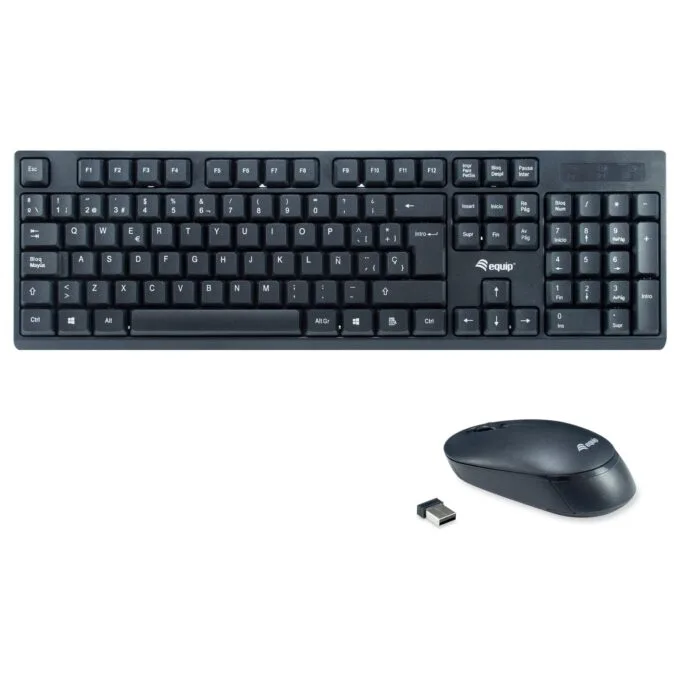Equip Wireless Tastatur + Maus. Layout spanisch schwarz — image 1