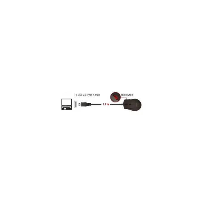 Ergonomische optische 5-Tasten USB Maus - Linkshänder — image 3
