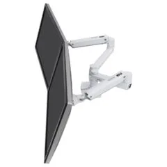 ERGOTRON LX-Montagearm fuer 2 Monitore nebeneinander weiss 68cm 27Zoll bis 33cm anheben max 18kg.belastbar VESA 75x75...