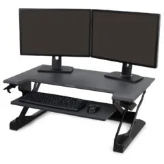 ERGOTRON WorkFit-TL Sitz-Steh-Schreibtisch-Arbeitsplatz schwarz max. Belastung 18kg.