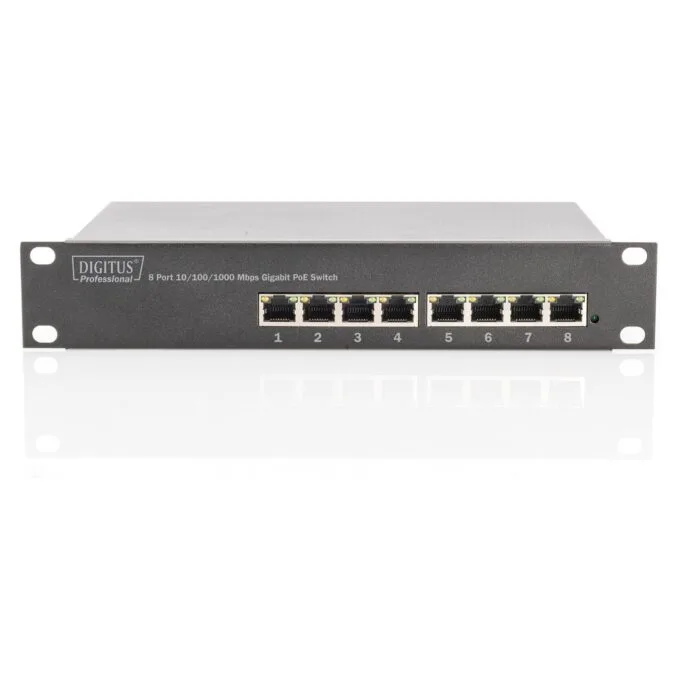 Ethernet PoE Switch, 8-Port PoE+, 10', bis zu 80 W PoE Budget — image 2