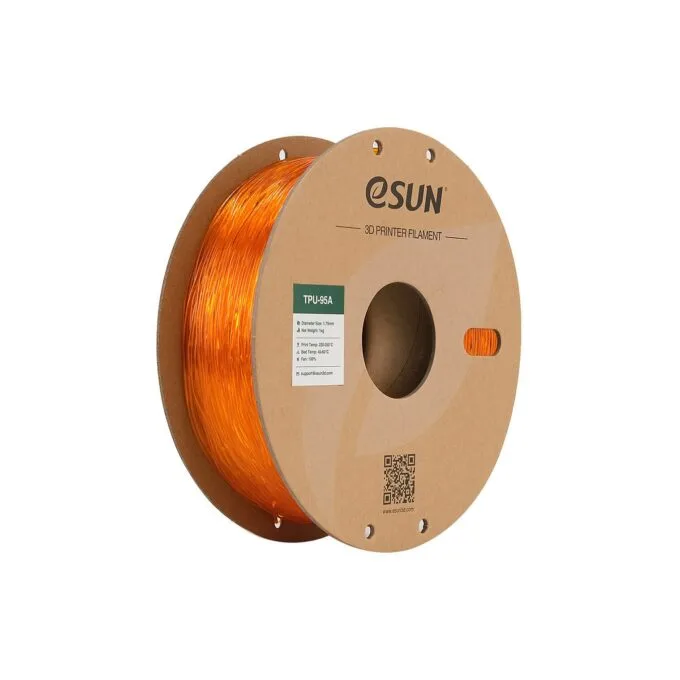 ETPU-95A 1.75mm TRANSPARENT ORANGE 1kg — image 1