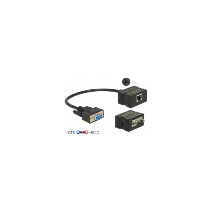 Extender RS-232 DB9 Buchse RJ45 Buchse zu RS-232 DB9 Stecker RJ45 Buchse ESD Schutz 1200 m Reichweite erweiterter Tem... — image 1