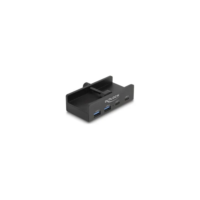 Externer USB 5 Gbps 4 Port Hub 2 x USB Typ-A und 2 x USB Type-CTM mit Feststellschraube — image 1