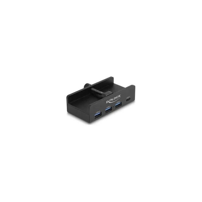 Externer USB 5 Gbps 4 Port Hub 3 x USB Typ-A und 1 x USB Type-CTM mit Feststellschraube — image 1
