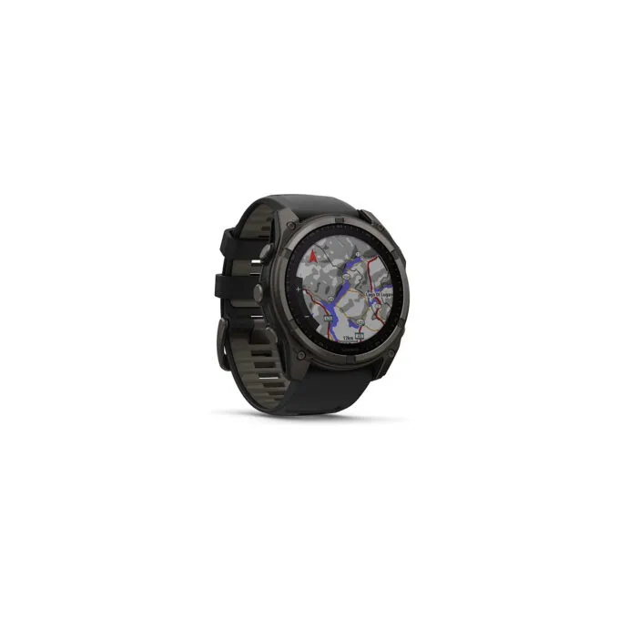 Garmin fenix 8 51mm Solar Graphit Titan Carbongrau Silikon-Armband — image 3