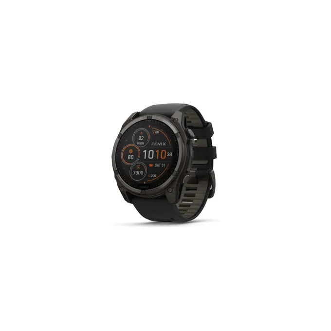 Garmin fenix 8 51mm Solar Graphit Titan Carbongrau Silikon-Armband — image 1