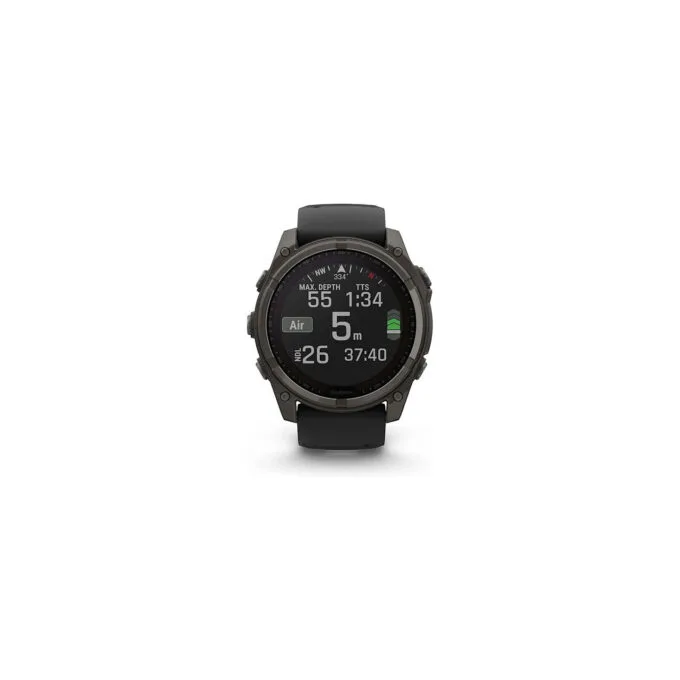 Garmin fenix 8 51mm Solar Graphit Titan Carbongrau Silikon-Armband — image 8