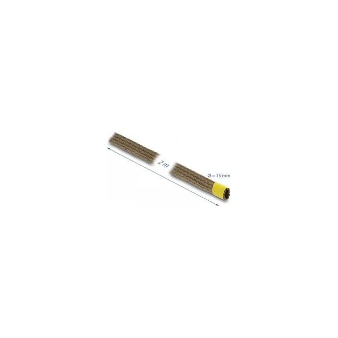 Geflechtschlauch aus Basalt Fasern 2 m x 15 mm braun — image 2