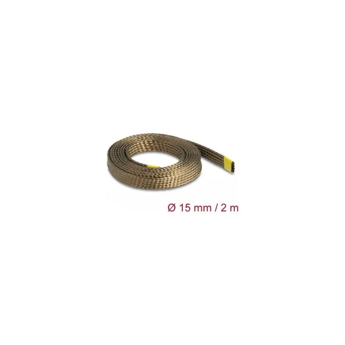 Geflechtschlauch aus Basalt Fasern 2 m x 15 mm braun — image 1