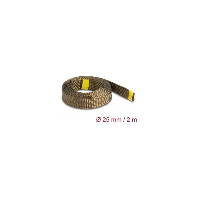 Geflechtschlauch aus Basalt Fasern 2 m x 25 mm braun — image 1