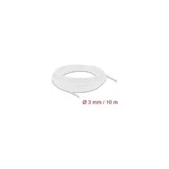 Geflechtschlauch dehnbar 10 m x 3 mm weiß