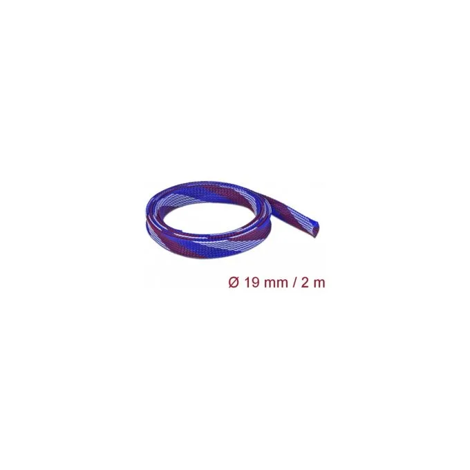 Geflechtschlauch dehnbar 2 m x 19 mm blau-rot-weiß — image 1